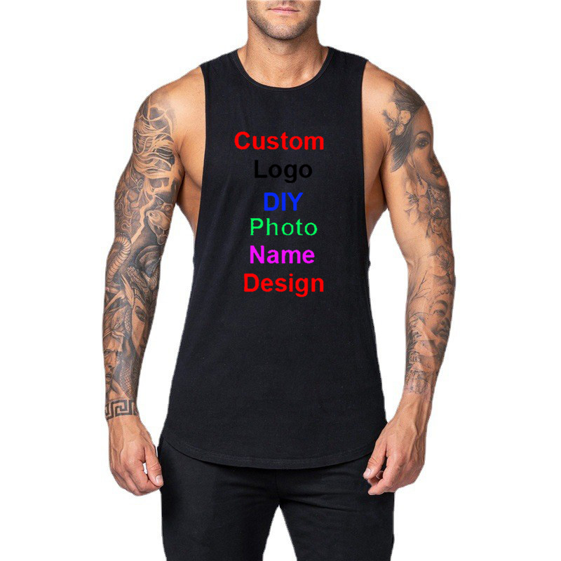 Tank Top Muscle - DIY özel Logo marka spor salonu