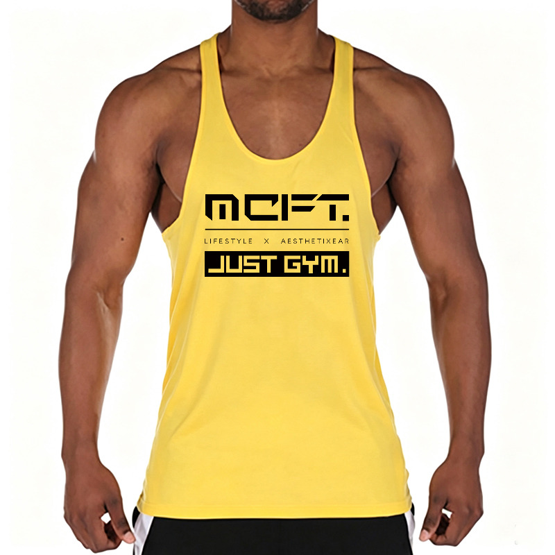 Tank Top Muscle - Koşu Erkek Pamuklu Sporcu Atleti Kolsuz
