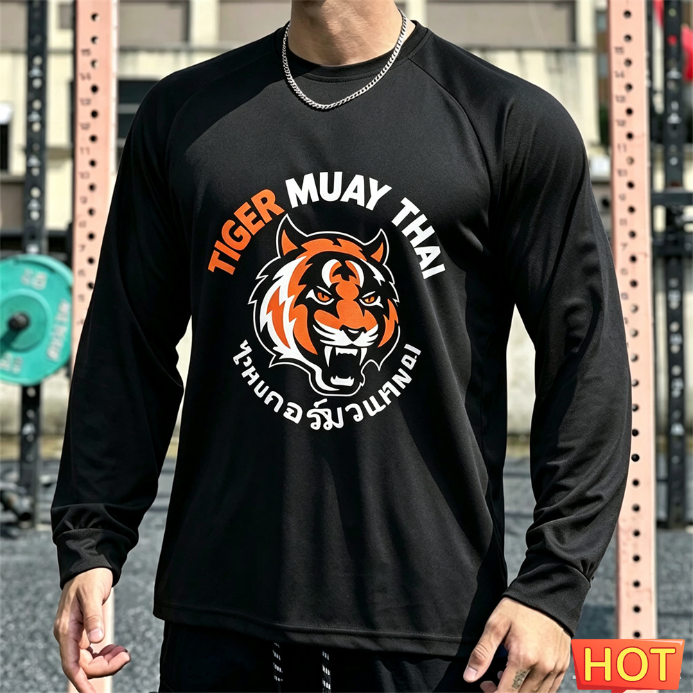 Tee Graphic Print - Muay Thai Erkek Uzun Kollu Tişört