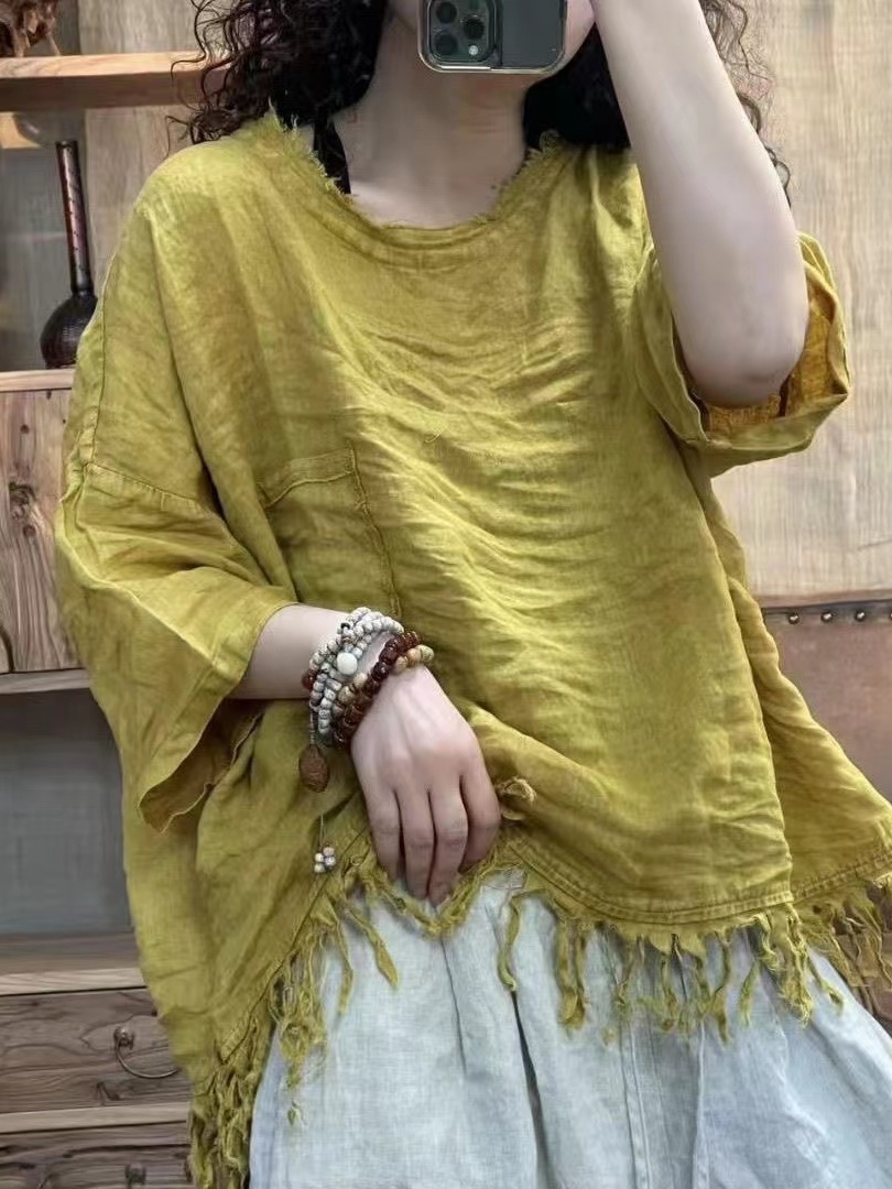 Günlük Pamuklu Keten Kadın Göm - Linen Shirt Breathable incelemesi ve fiyatı