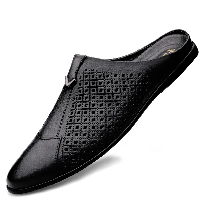 2024 yetişkin yaz yarım sürükl - Flip Flop Leather Men incelemesi ve fiyatı