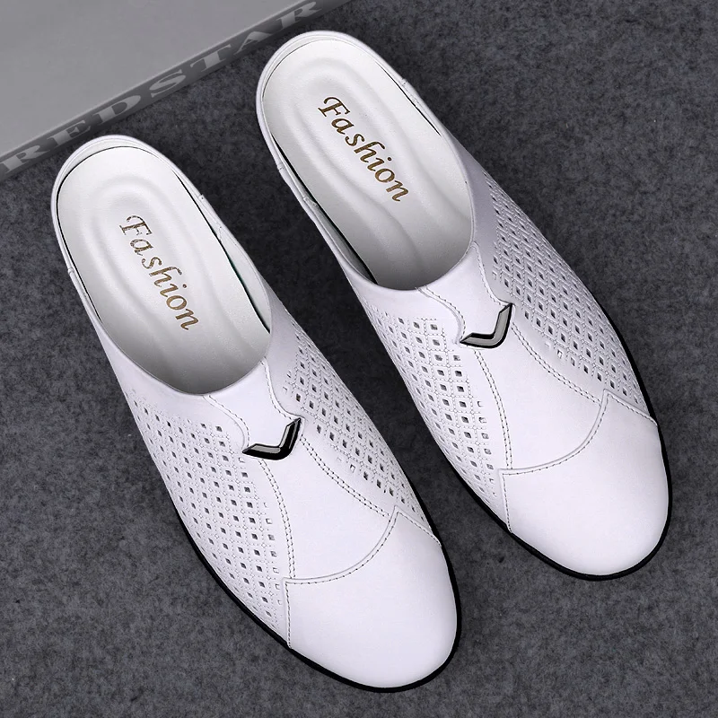 2024 yetişkin yaz yarım sürükl - Flip Flop Leather Men incelemesi ve fiyatı
