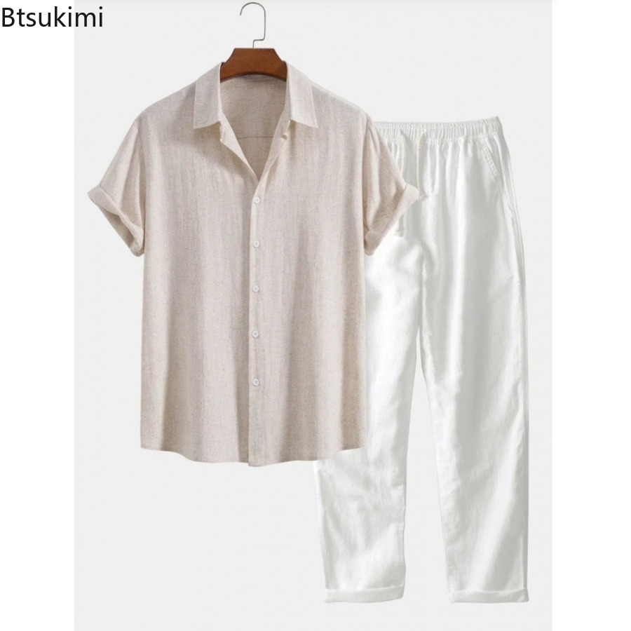2026 Erkek Modası Düz Renk Pla - Short Linen Drawstring incelemesi ve fiyatı