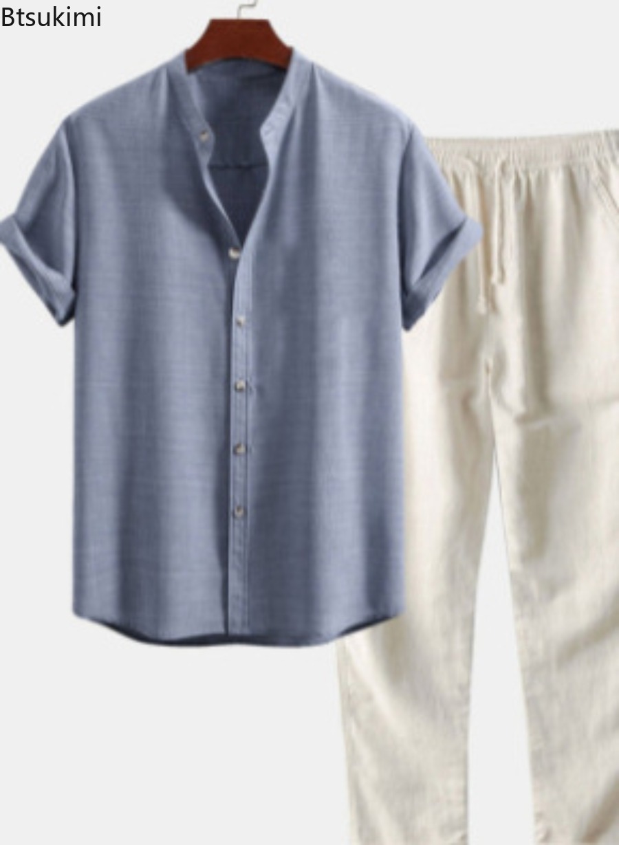 2026 Erkek Modası Düz Renk Pla - Short Linen Drawstring incelemesi ve fiyatı