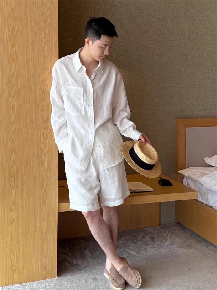 Yazlık Şık Keten Takım Erkek G - Linen Shirt Breathable incelemesi ve fiyatı
