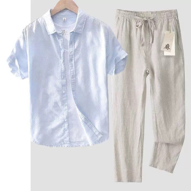 Saf Keten Pamuklu Gömlek Erkek - Linen Shirt Breathable incelemesi ve fiyatı