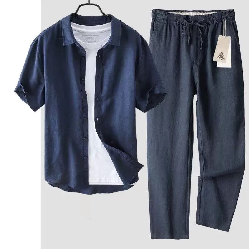 Saf Keten Pamuklu Gömlek Erkek - Linen Shirt Breathable incelemesi ve fiyatı