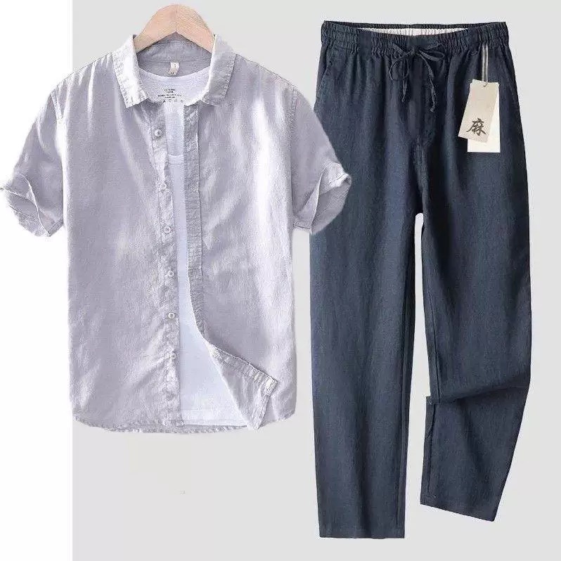 Saf Keten Pamuklu Gömlek Erkek - Linen Shirt Breathable incelemesi ve fiyatı