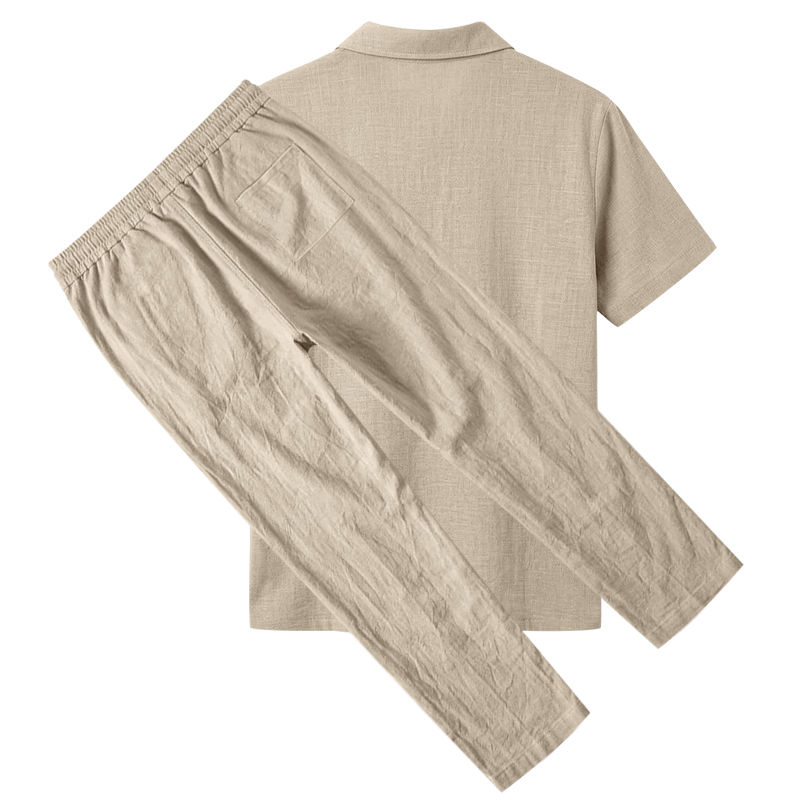 Erkek 2 Parça Polo Takımı Kısa - Short Linen Drawstring incelemesi ve fiyatı