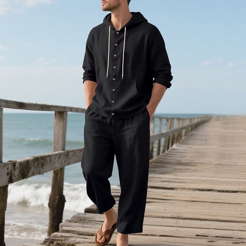 Erkek Keten Plaj Seti Yazlık G - Linen Shirt Breathable incelemesi ve fiyatı